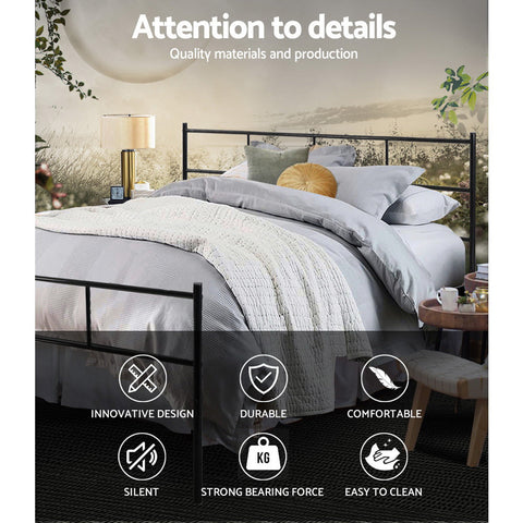 Artiss Bed Frame Queen Metal Bed Frame SOL Chez Guru