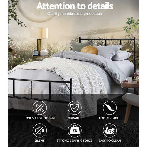 Artiss Bed Frame Single Metal Bed Frame SOL Chez Guru