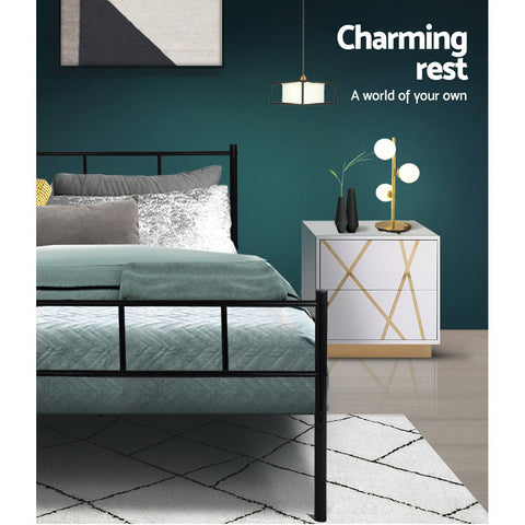 Artiss Bed Frame Single Metal Bed Frame SOL Chez Guru