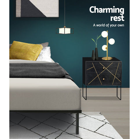 Artiss Bed Frame Double Size Metal Bed Frame TED Chez Guru