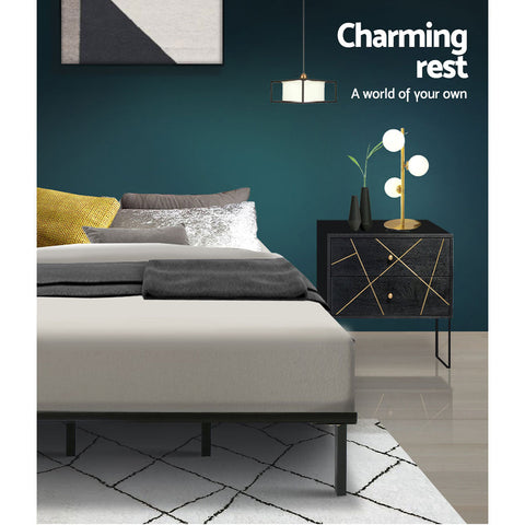 Artiss Bed Frame Queen Size Metal Bed Frame TED Chez Guru