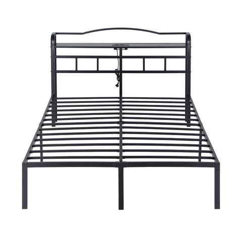 Artiss Bed Frame Double Size with Charging Station WAVE