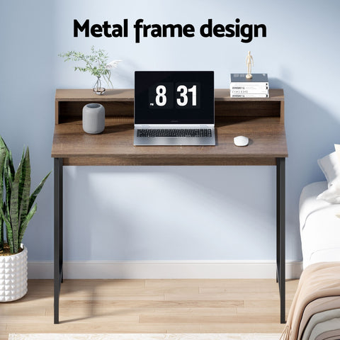 Artiss Computer Desk Shelf Oak 100CM - Chez Guru