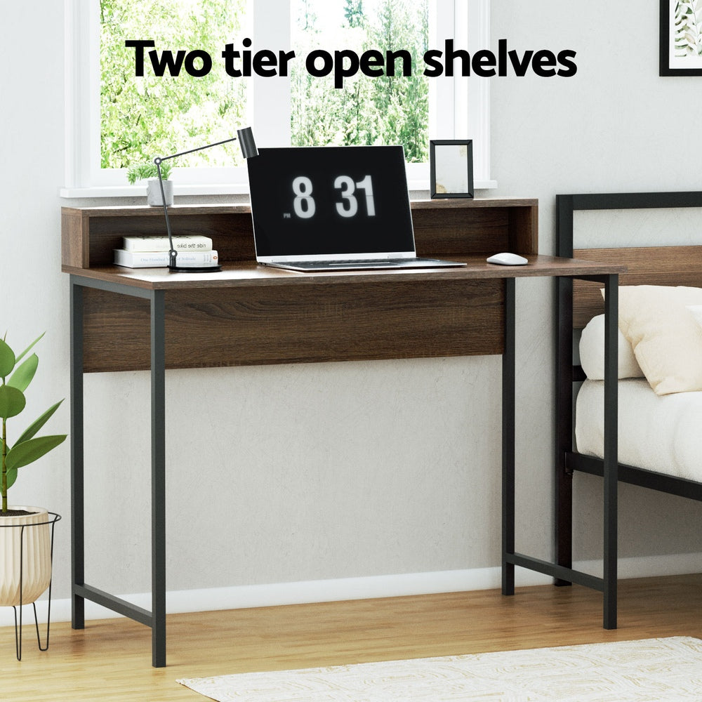 Artiss Computer Desk Shelf Oak 100CM - Chez Guru