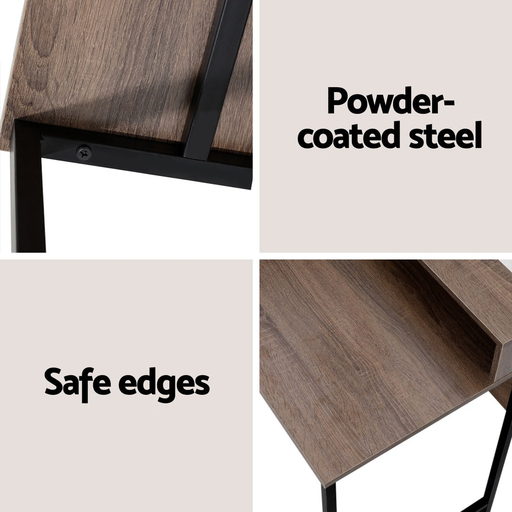 Artiss Computer Desk Shelf Oak 100CM - Chez Guru