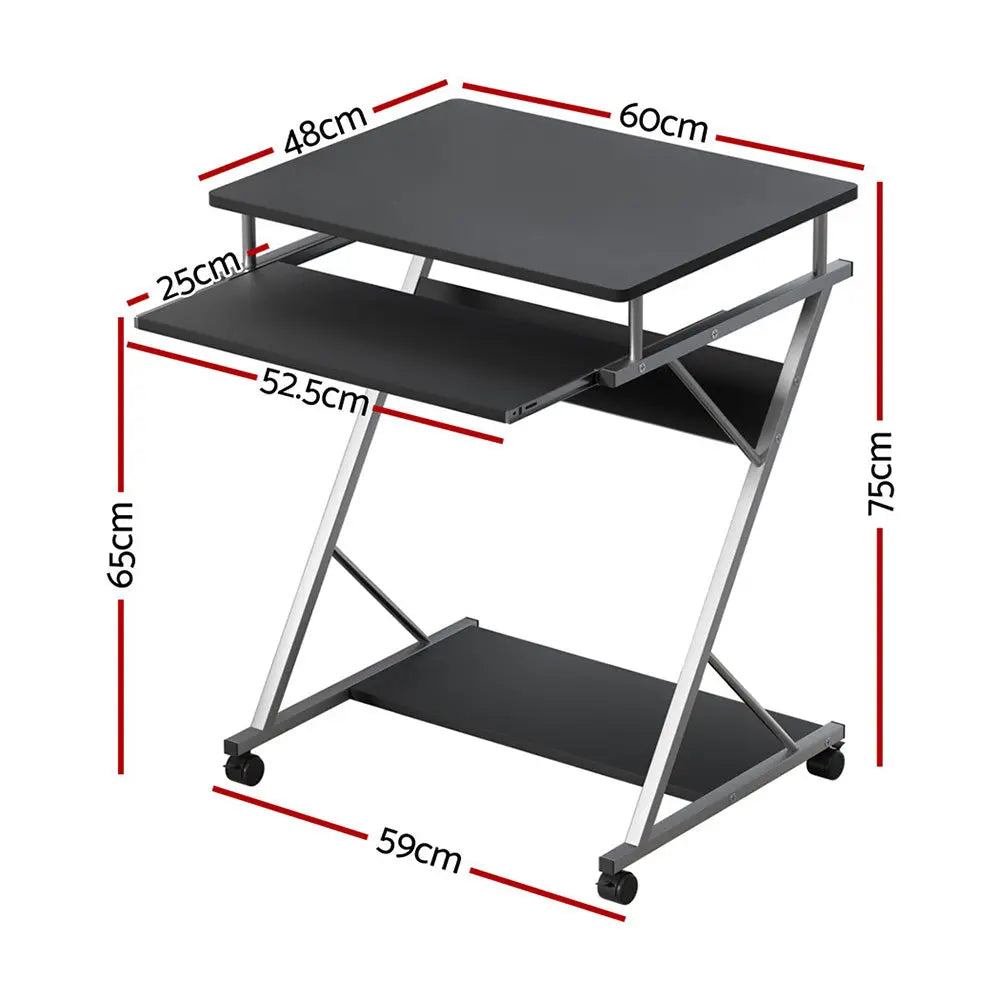 Artiss Computer Desk Keyboard Tray Shelf Black 60CM Chez Guru