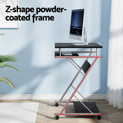 Artiss Computer Desk Keyboard Tray Shelf Black 60CM Chez Guru