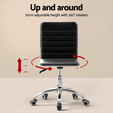 Artiss Computer Desk Office Chair Set Desks with Keyboard Shelf Try Black