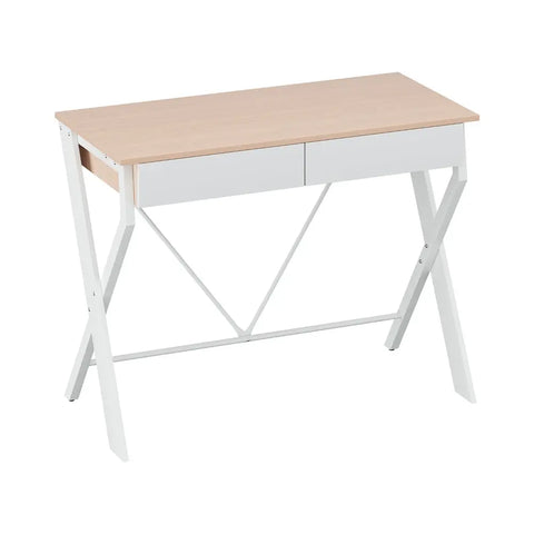 Artiss Computer Desk Drawer Oak 100CM Chez Guru