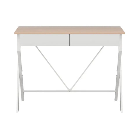 Artiss Computer Desk Drawer Oak 100CM Chez Guru