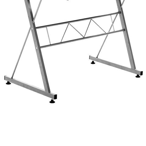 Artiss Computer Desk L-Shape Keyboard Tray Shelf White Chez Guru