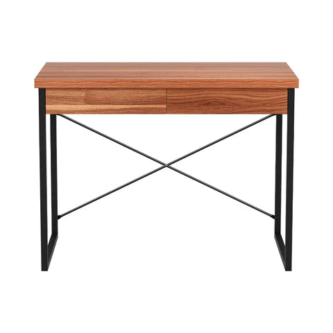 Artiss Computer Desk Drawer Storage Walnut 100CM Chez Guru
