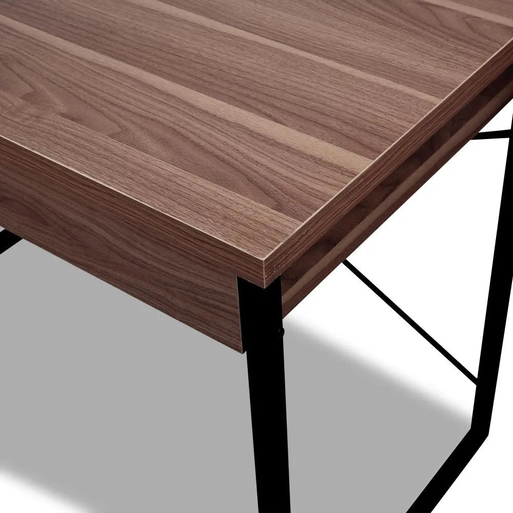 Artiss Computer Desk Drawer Storage Walnut 100CM Chez Guru