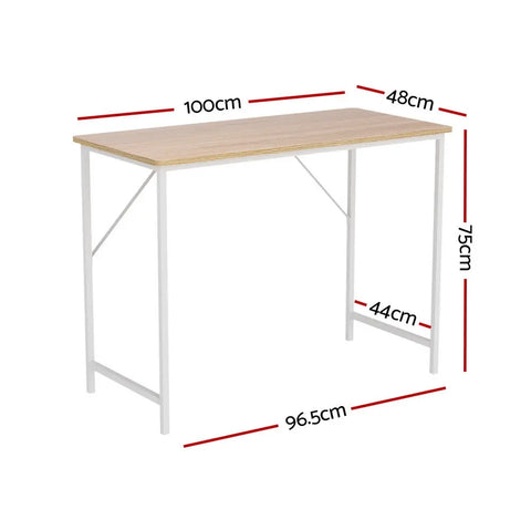 Artiss Computer Desk Oak 100CM Chez Guru