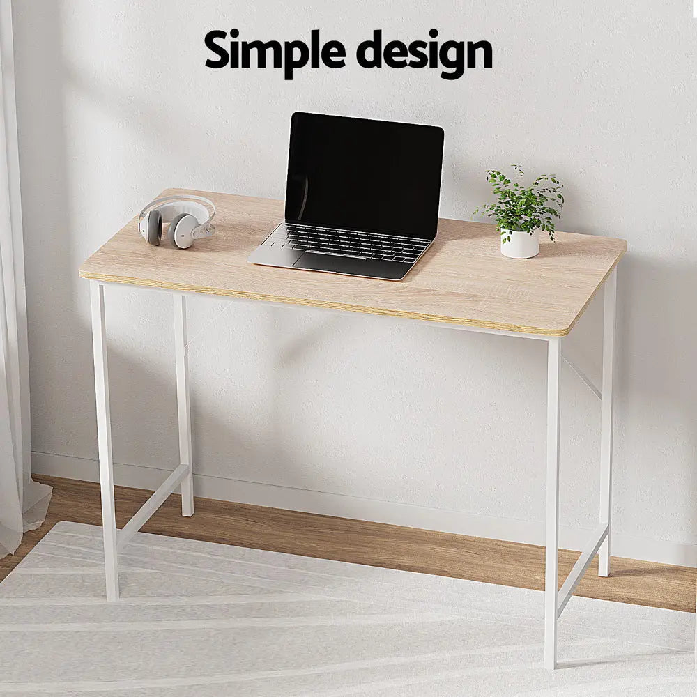 Artiss Computer Desk Oak 100CM Chez Guru