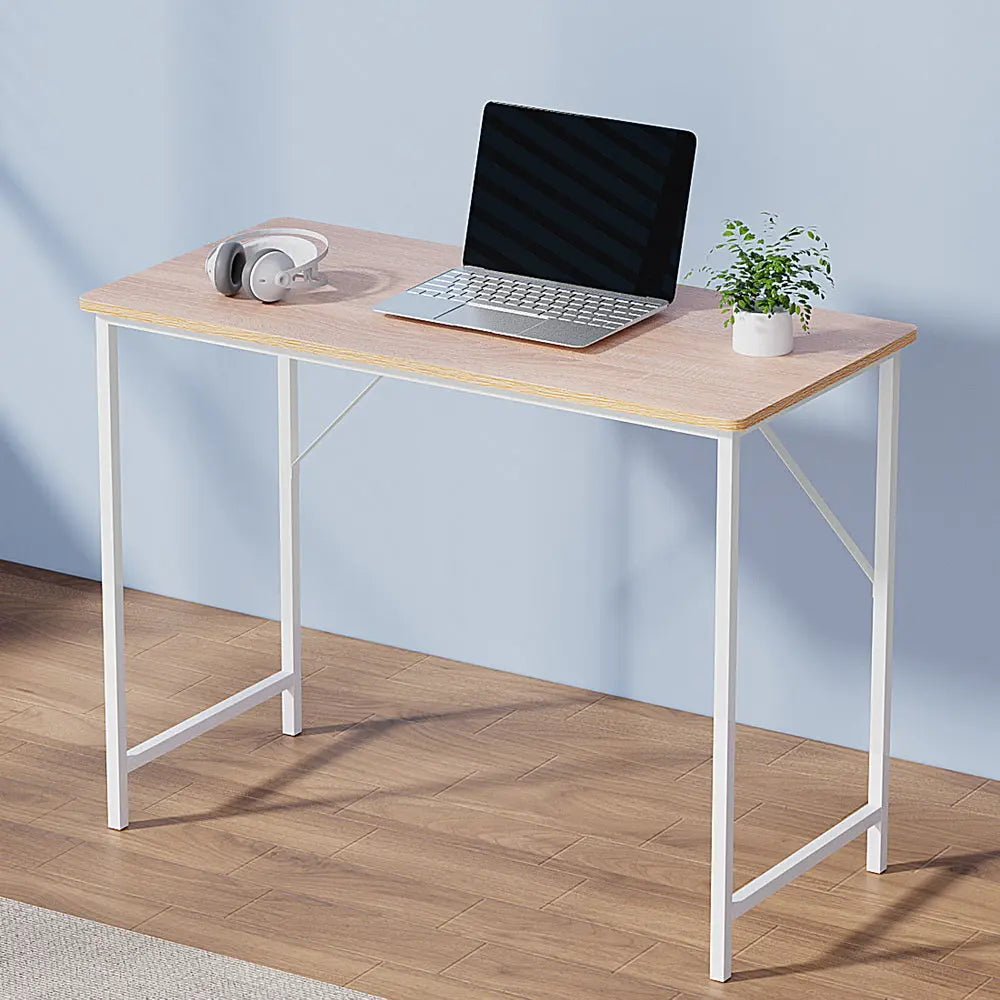 Artiss Computer Desk Oak 100CM Chez Guru