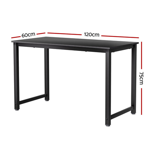 Artiss Computer Desk Home Office Study Table Black 120CM Chez Guru