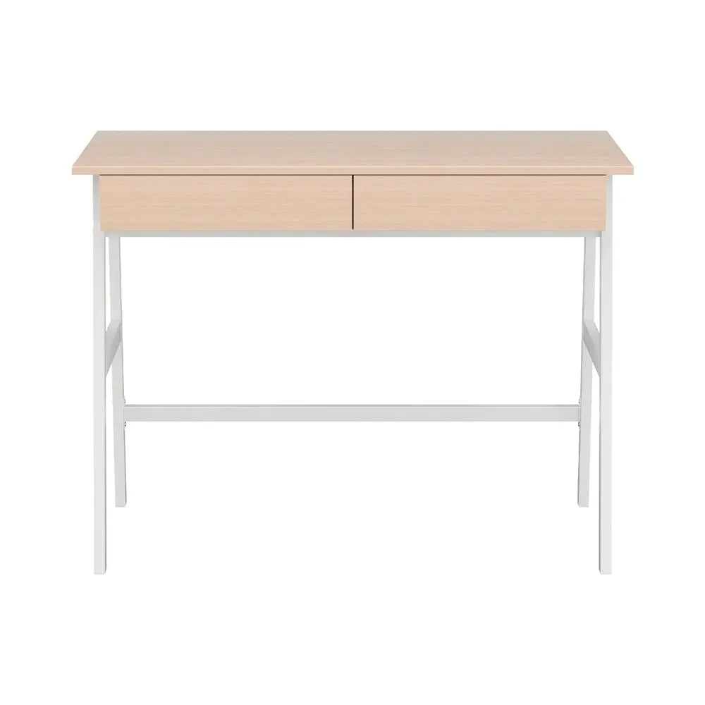Artiss Computer Desk Drawer Cabinet Oak 100CM Chez Guru