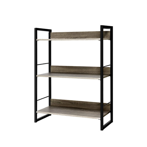 Artiss Bookshelf 3 Tiers - NOE Black and Oak Chez Guru