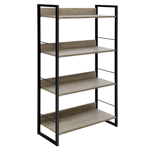 Artiss Bookshelf 4 Tiers - NOE Black and Oak Chez Guru