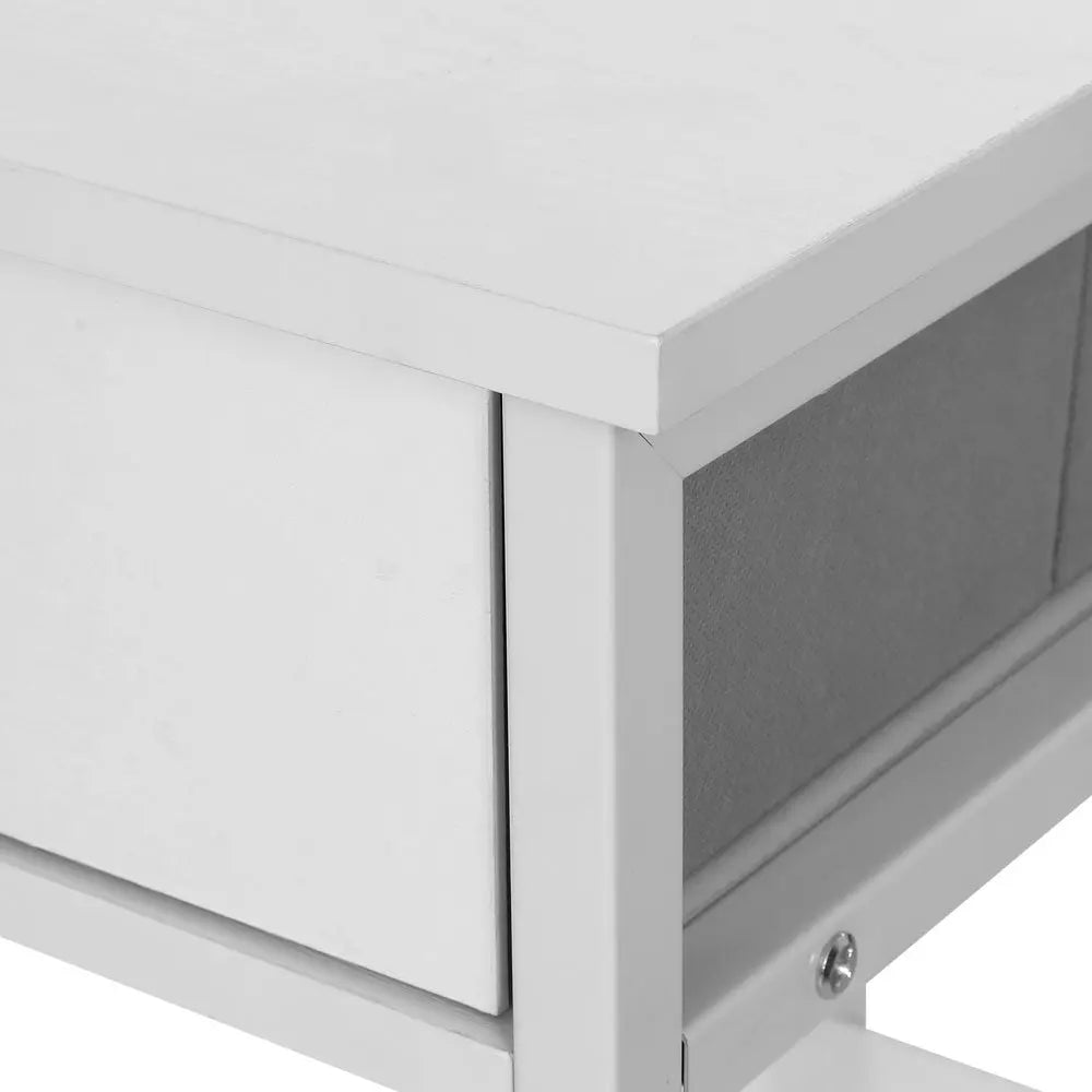 Artiss Computer Desk Drawer Shelves Study Table 120CM White Chez Guru