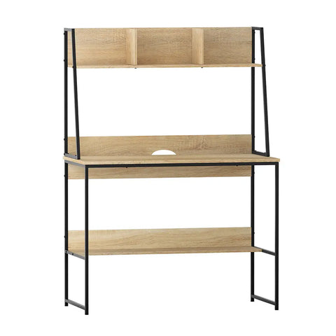 Artiss Computer Desk Bookshelf Storage 100CM Oak Chez Guru