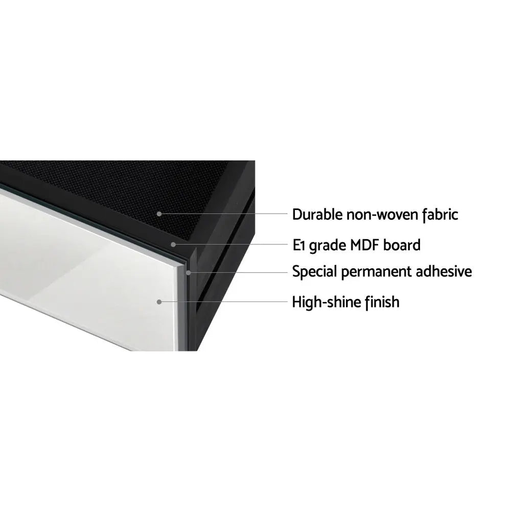 Artiss Set of 2 Bedside Table 3 Drawers Mirrored Glass - PRESIA Silver - Chez Guru