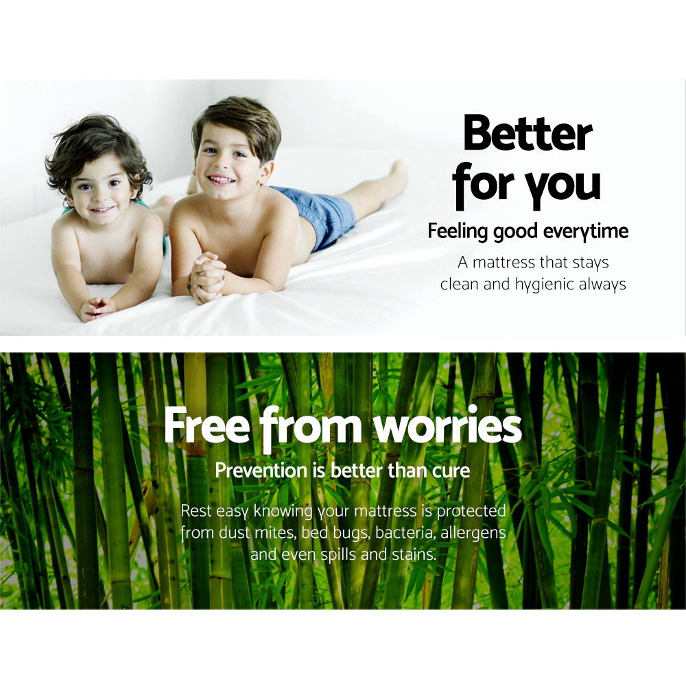 Giselle Bedding Mattress Protector Bamboo Double Chez Guru