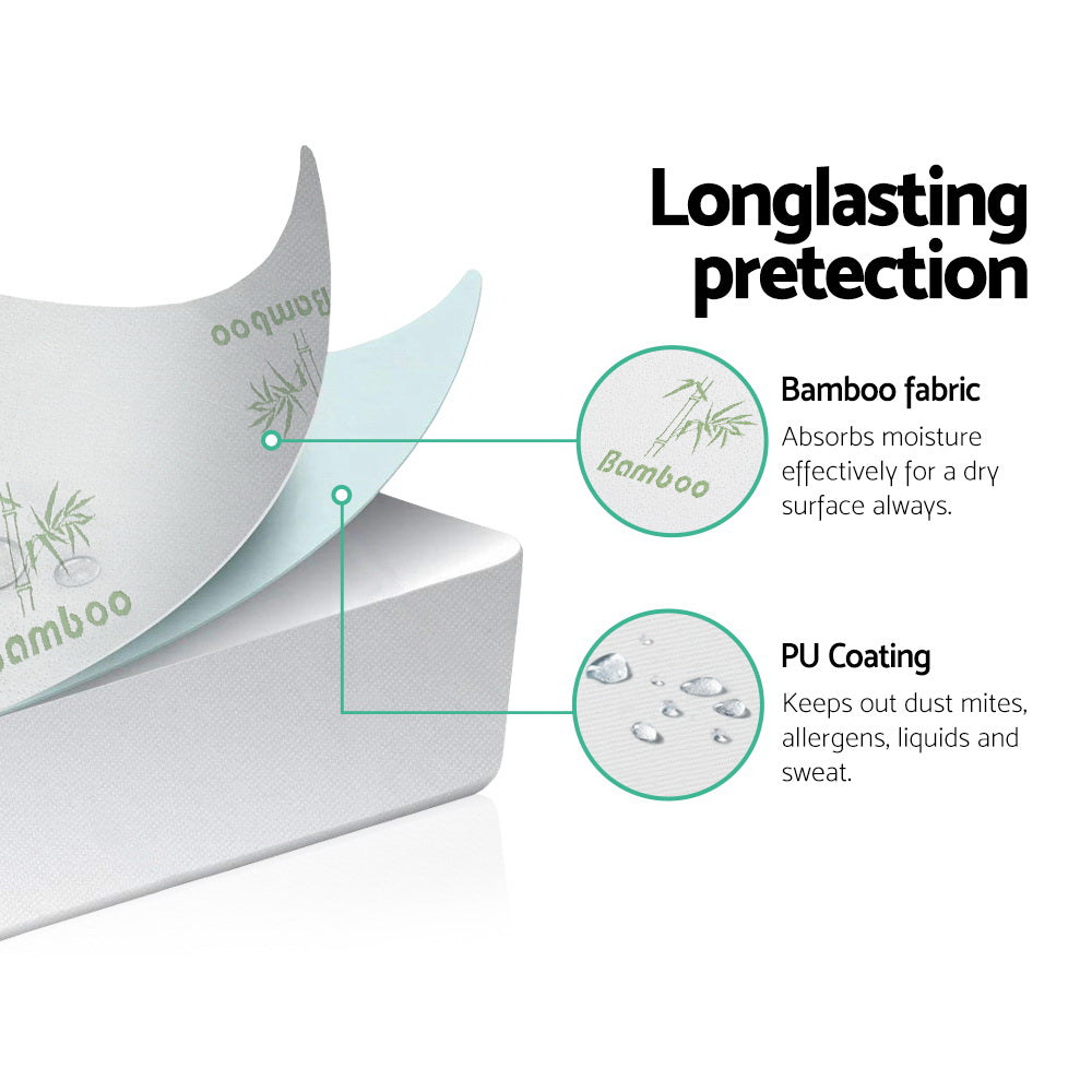 Giselle Bedding Mattress Protector Bamboo Double Chez Guru