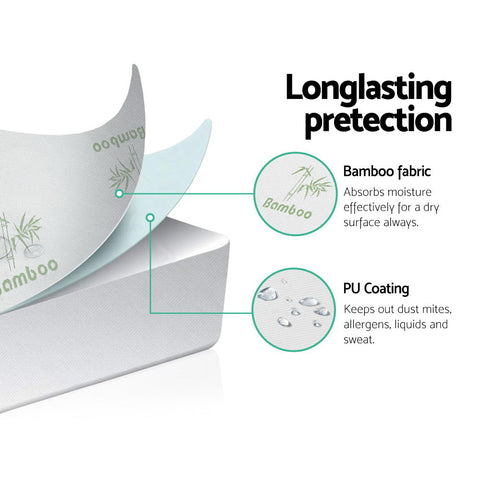 Giselle Bedding Mattress Protector Bamboo Double Chez Guru