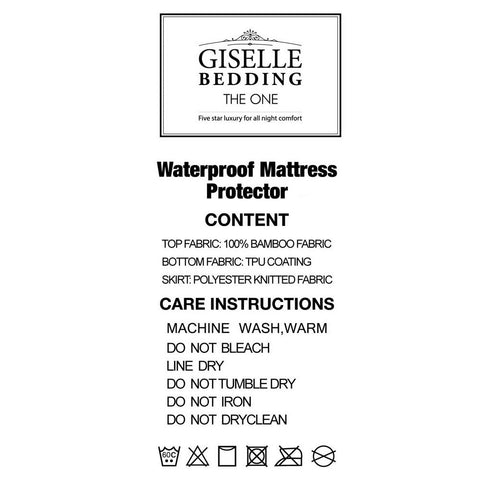 Giselle Bedding Mattress Protector Bamboo Queen Chez Guru