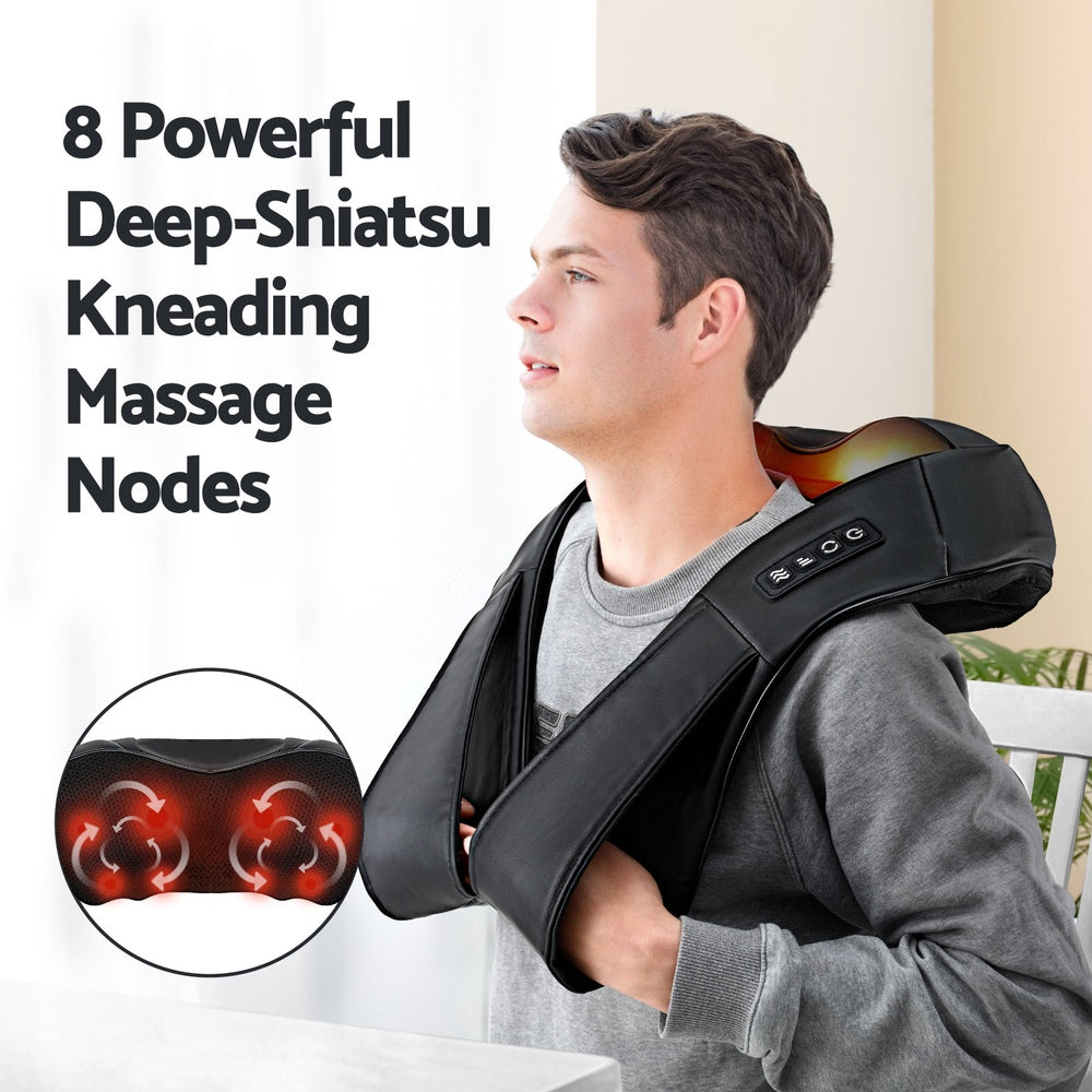 Livemor 8 Massage Nodes Neck Massager Heated Chez Guru