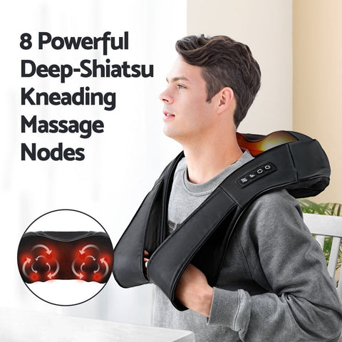 Livemor 8 Massage Nodes Neck Massager Heated Chez Guru