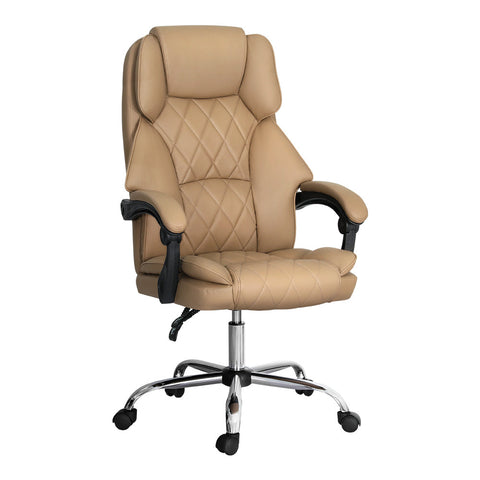 Artiss Executive Office Chair Leather Recliner Espresso Chez Guru