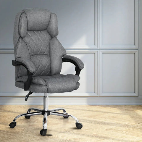 Artiss Executive Office Chair Recliner Grey Chez Guru