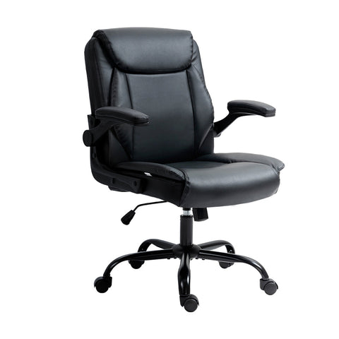 Artiss Executive Office Chair Mid Back Black Chez Guru