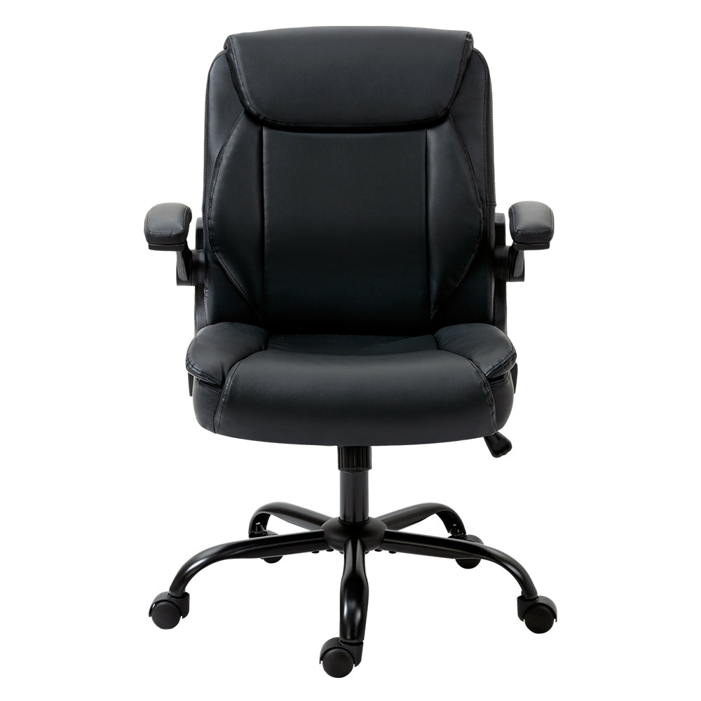 Artiss Executive Office Chair Mid Back Black Chez Guru
