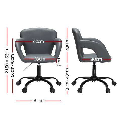 Artiss Office Chair Mid Back Grey Chez Guru