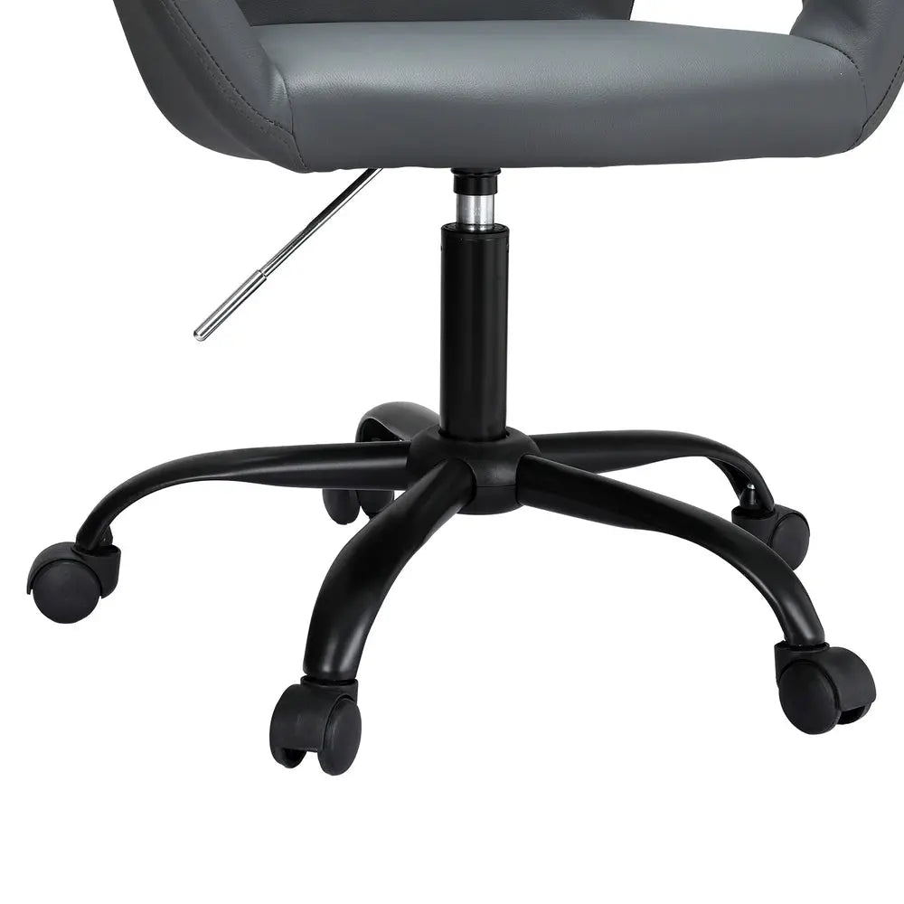 Artiss Office Chair Mid Back Grey Chez Guru