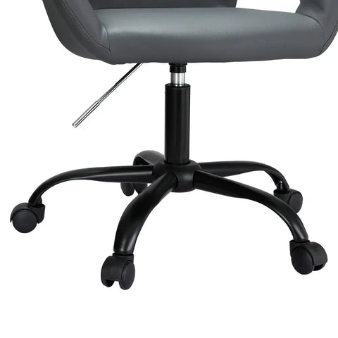 Artiss Office Chair Mid Back Grey Chez Guru