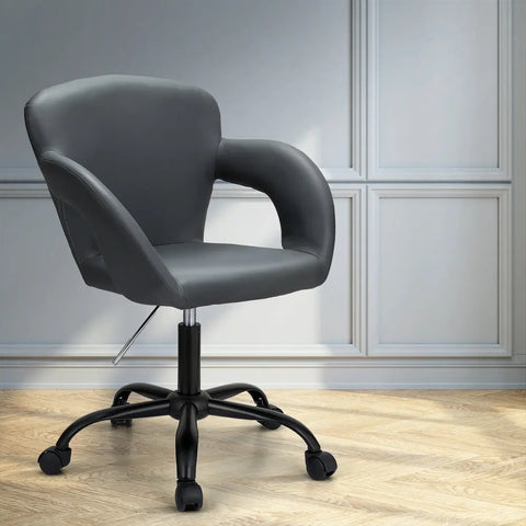 Artiss Office Chair Mid Back Grey Chez Guru