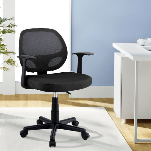 Artiss Mesh Office Chair Computer Gaming Desk Chairs Work Study Mid Back Black Chez Guru