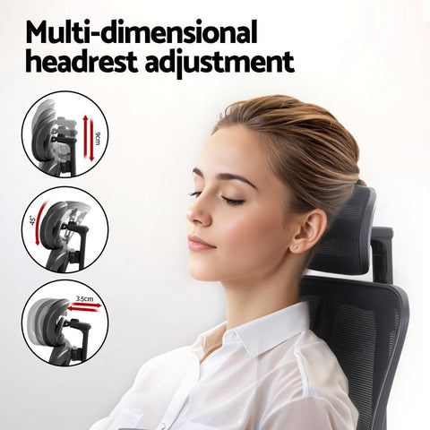 Artiss Ergonomic Mesh Office Chair Black Chez Guru