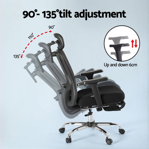 Artiss Ergonomic Mesh Office Chair Black Chez Guru
