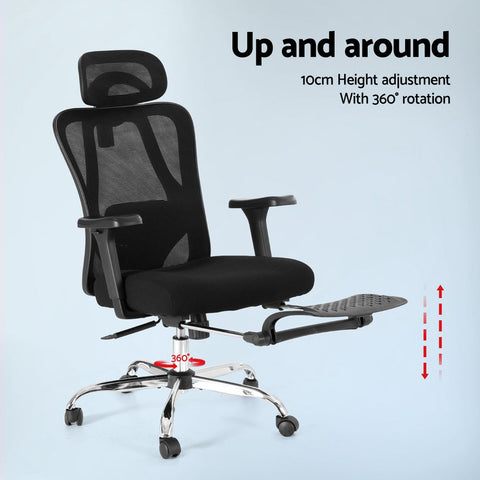 Artiss Ergonomic Mesh Office Chair Black Chez Guru