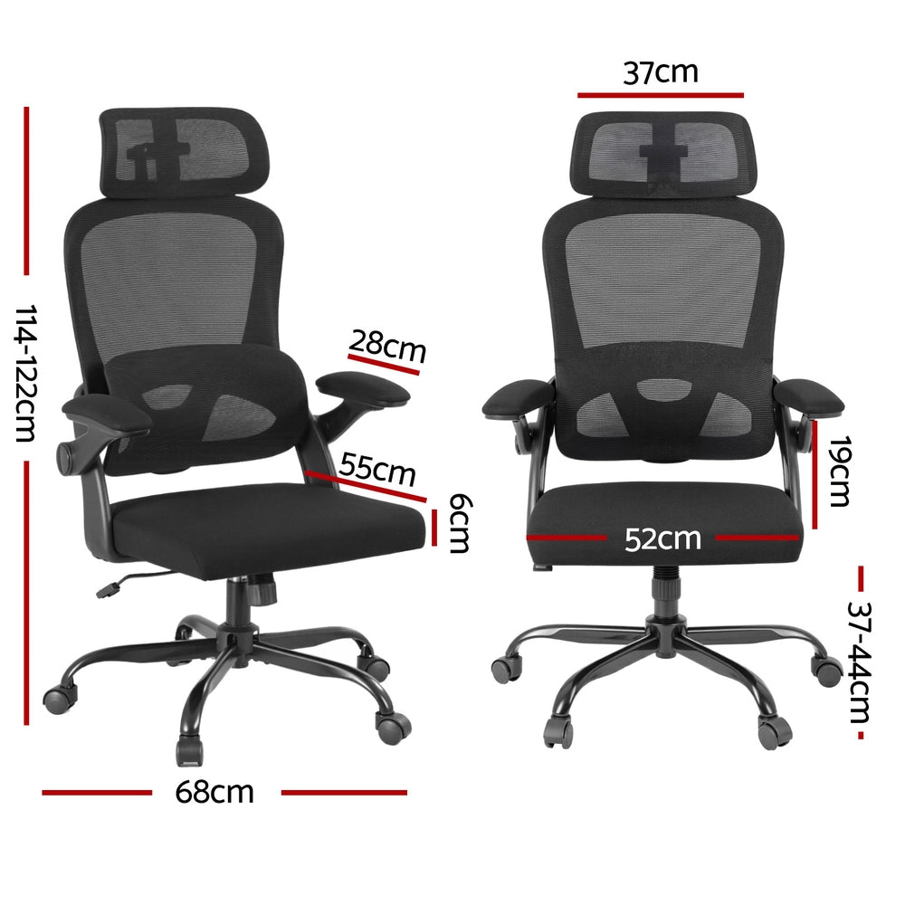 Artiss Ergonomic Office Chair Mesh Chairs Black Chez Guru