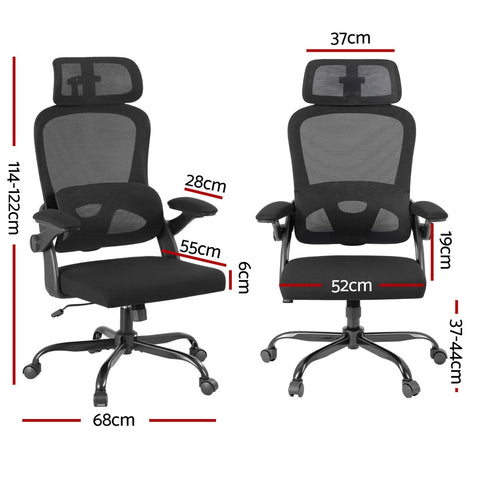 Artiss Ergonomic Office Chair Mesh Chairs Black Chez Guru