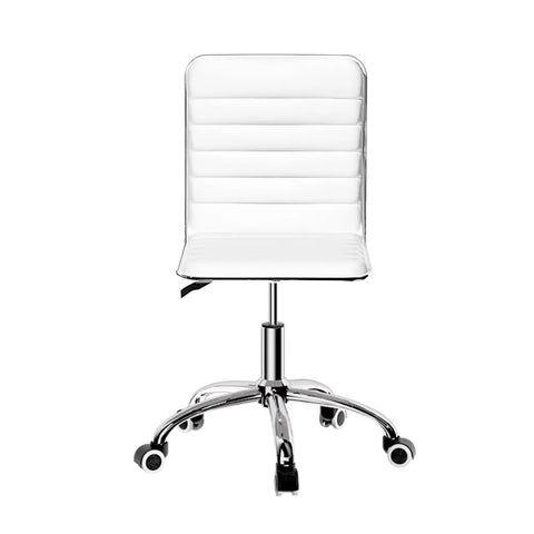 Artiss Office Chair Conference Chairs PU Leather Low Back White Chez Guru