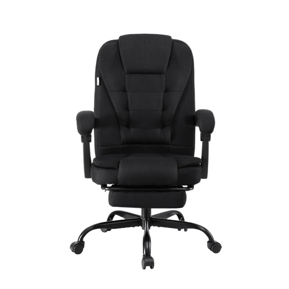 Artiss Office Chair Executive Fabric Seat Racing Computer Desk Chairs Footrest Chez Guru