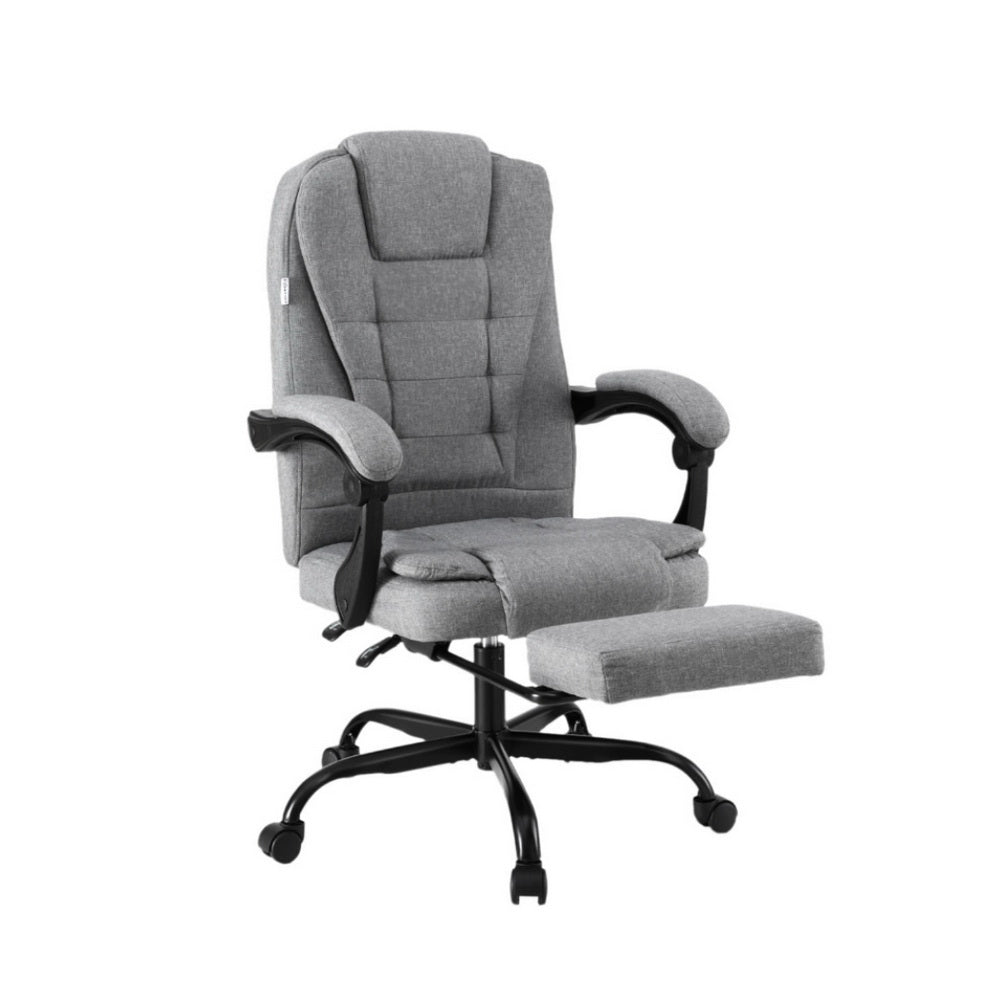 Artiss Office Chair Executive Fabric Seat Racing Computer Desk Chairs Footrest Chez Guru